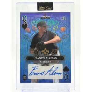 2024 Wild Card 5 Card Stacked Deck Franco Aleman Blue Auto 2/2 SSP Guardians RC